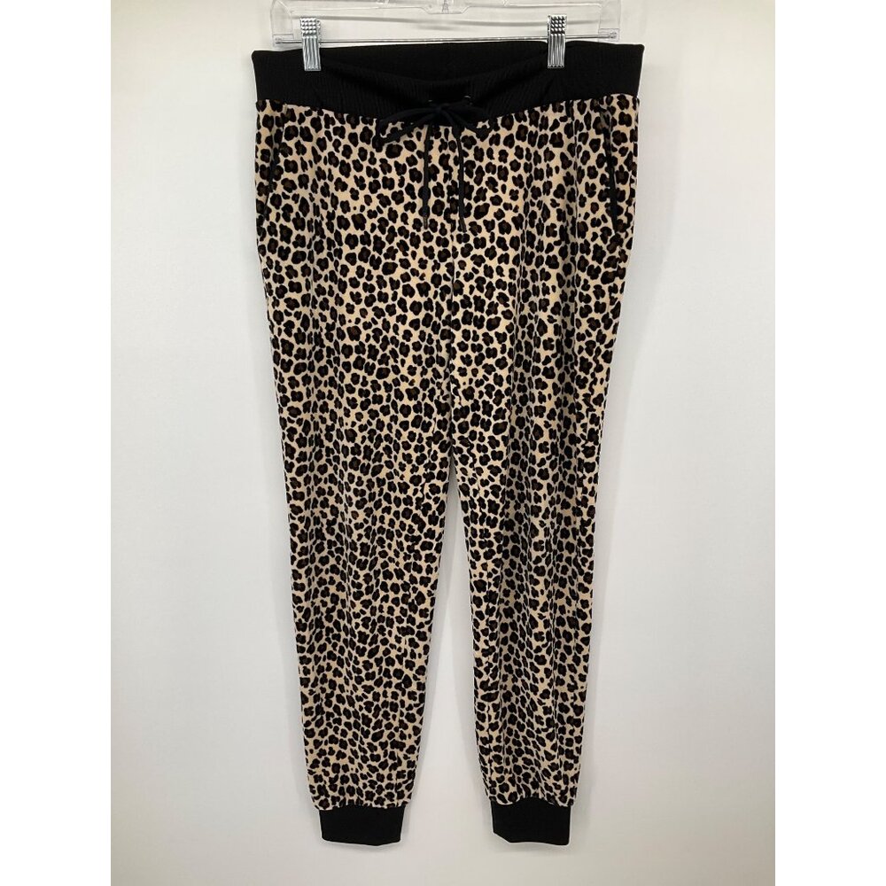 Juicy Couture size Medium Leopard Cheetah sweatpants Black Brown - Picture 2 of 8